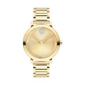 Movado Women's Gold-Tone Watch with Crystal Accent